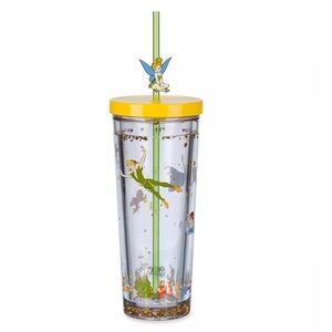 DISNEY 70TH PETER PAN TUMBLER TINKER BELL CHARM WITH STRAW
NEW